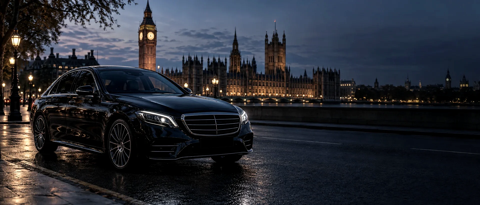 Illustrative executive vehicle for professional London chauffeur services